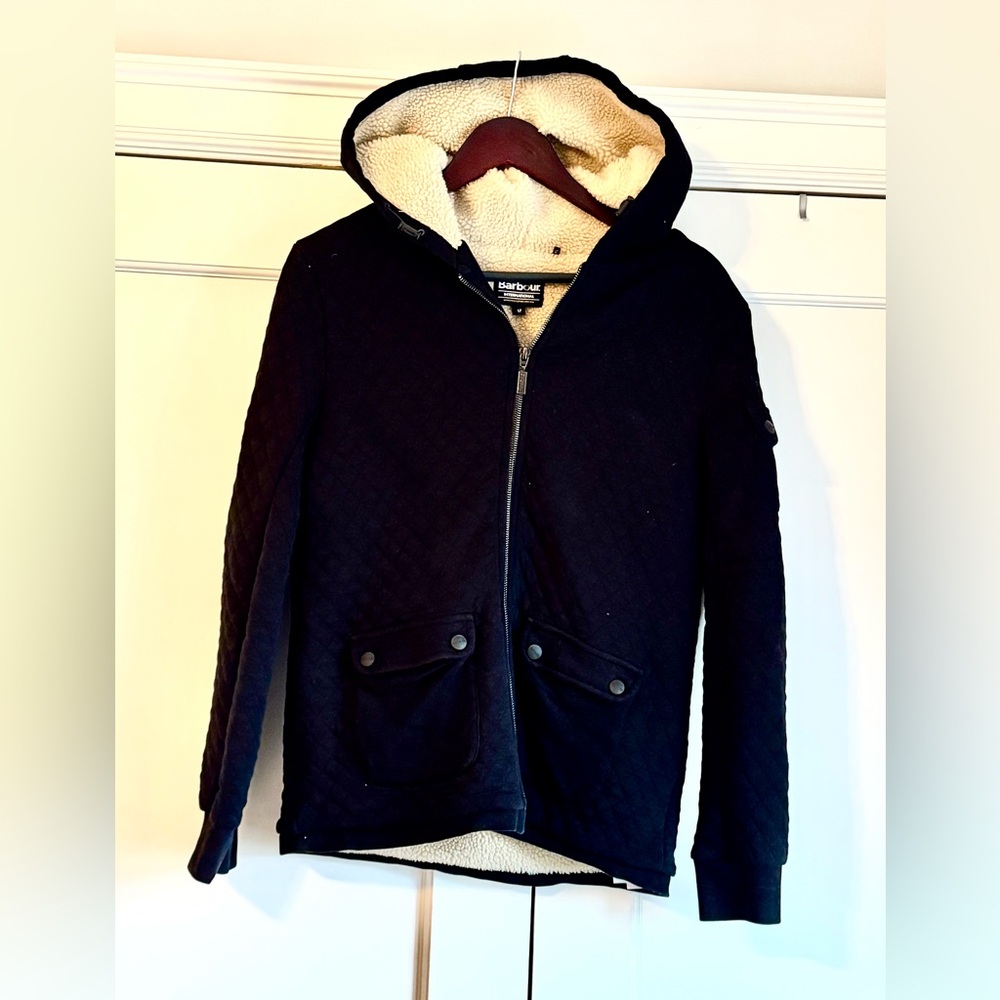 Barbour Black Quilted Teddy Jacket